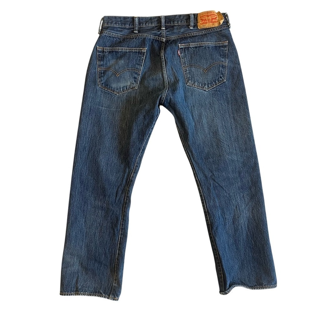 Vintage Levis 501s Straight Leg High Waisted Jeans with Button Fly 38W 29L - Picture 5 of 13
